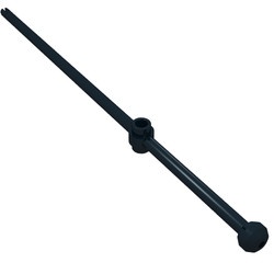 30219-11G Bootmast lengte 16 open nop, knop zwart gebruikt *