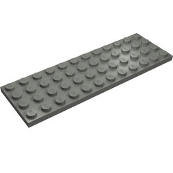 3029-85G Platte plaat 4x12 grijs, donker (blauwachtig) gebruikt *1A041