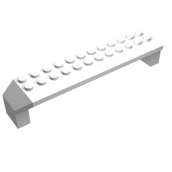 30296-1G Steen, boog 2x14x2 1/3 (ook groot spatbord) wit gebruikt *