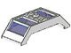 30343c01-1G Raam 4x10x2 dubbel met donkerblauw glas wit gebruikt *1C040