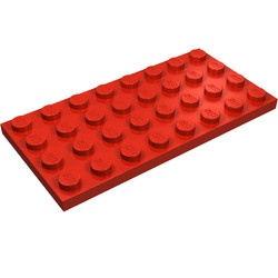 3035-5G Platte plaat 4x8 rood gebruikt *1A039