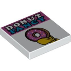 3068bpb0842-1G Tegel 2x2 DONUT FANCY wit gebruikt *5T05-12