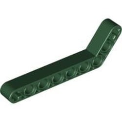 32271-80G Technic, Hefbalk 1x9 gebogen (7x3) dik groen, donker gebruikt *1D000