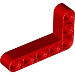 32526-5G Technic, Hefbalk 3x5 L-vorm dik rood gebruikt *1D000
