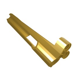 32534-65 Technic, Sierpaneel # 7 Small Long, Large Hole, Side A goud, metallic NIEUW *4T068