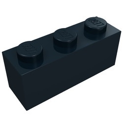3622-11G Steen 1x3 zwart gebruikt *1A014 - Img 1