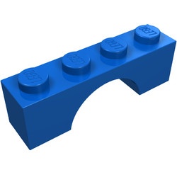 3659-7G Steen, boog 1x4x1 hoog blauw gebruikt *1D051