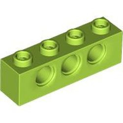 3701-34G Technic, steen 1x4 met 3 gaten lime gebruikt *1D055