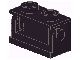 3937c01-11G Scharnier 1x2 verticaal compleet (top- en bodemplaat) zwart gebruikt *1B313