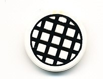 4150pb026-1G Tegel 2x2 rond met netwerk- klein wit gebruikt *5T07-01