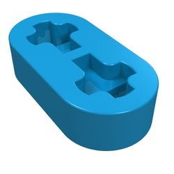 41677-153 Technic, Hefbalk 1x2 dun blauw, donkerazuur NIEUW *1D000