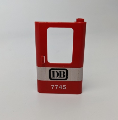 4182pb010-5G Trein, Deur 1x4x5 rechts witte streep DB 7745 rood gebruikt *1D0000