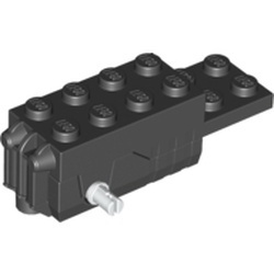 41861c01-11G Pullback Motor 6c2c1 1/3 met zwarte basis en witte wielhouders zwart gebruikt *1R0000