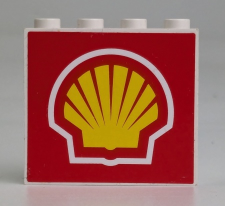 4215bpb23-1G Paneel 1x4x3 Shell geel op rood wit gebruikt *0D0000