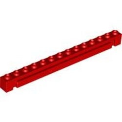 4217-5G Steen 1x14 met gleuf (oa voor garage- elementen) rood gebruikt *1R007