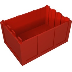 4237-5G Box, kofferbodem 4x6x2 1/3 rood gebruikt *1L000