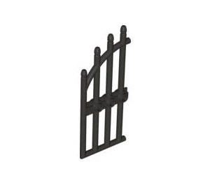 42448-77 Toegangshek rond boven 1x4x9 met spijlen grijs, donkerparel NIEUW *5D002