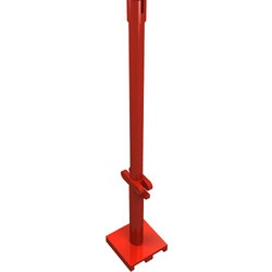4318-5G Mast 2x2x9 2/3 - 2x2 voet en zijbeuk rood gebruikt *