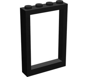 4347-11G Raam 1x4x5 met vast glas (zie ook 2493) zwart gebruikt *1C036