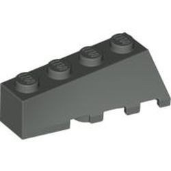 43721-10G Steen, wig 4x2 LINKS 4 noppen bovenop donker, grijs (klassiek) gebruikt *