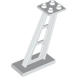 4476b-1G Pilaar 2x4x5 (schuin) wit gebruikt *2B074