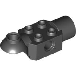 47452-11 Technic, steen 2x2 met gat en Rotation Joint Ball Half Horizontaal zwart NIEUW *