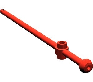 476-5G Bootmast lengte 12 open nop, knop rood gebruikt *