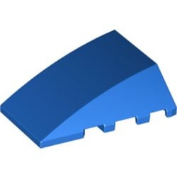 47753-7 Steen, wig 4x4 aflopend zonder noppen bovenop blauw NIEUW *