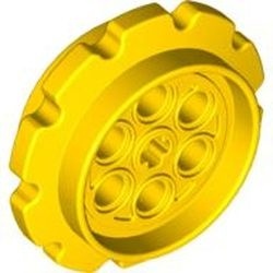 57519-3 Technic Loopnaaf GROOT (voor BREDE rupsbandschakels) geel NIEUW *5W000