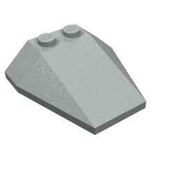 6069-9 Wig 4x4 steen twee noppen- geen inkepingen lichtgrijs (klassiek) NIEUW *