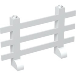 60791-1G Hek 3 planken horizontaal hoog wit gebruikt *