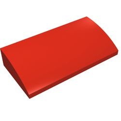 61068-5G Dakpan 2x4x 2/3 (plat afgerond eenzijdig) geen noppen geen tubes rood gebruikt *1D037