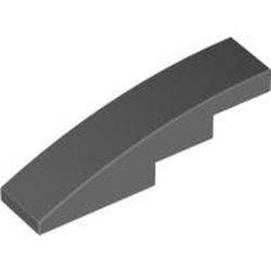 61678-85G Dakpan gebogen 1x4 grijs, donker (blauwachtig) gebruikt *1D037
