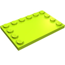 6180-34G Tegel 4x6 met noppen zijkant lime gebruikt *6K04