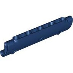 62531-63 Technic, paneel 11x3 gebogen met TWEE pingaten blauw, donker gebruikt *4T097
