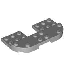 73832-86 Platte plaat 4x8x2/3 verhoogd 2x8 en 2x2 uitsnede grijs, licht (blauwachtig) NIEUW *1L0000