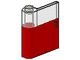 801-5G Deur 1x3x3 links met ruit boven verticale hendel rood gebruikt *1C028