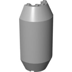 92591-86 Cylinder, half 3x6x10 met 1x2 uitsnede grijs, licht (blauwachtig) NIEUW *