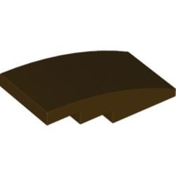 93606-120G Dakpan 4x2 gebogen geen noppen bruin, donker gebruikt *1D037