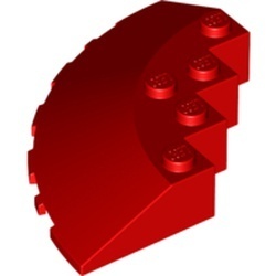 95188-5G Steen, 6x6 hoek met 33 graden afloop rood gebruikt *5K000