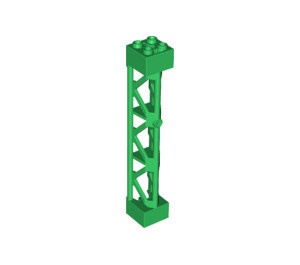 95347-6 Pilaar 2x2x10 TYPE 4 vakwerk driehoekig open alle zijden DRIE SECTIES groen NIEUW *2B071