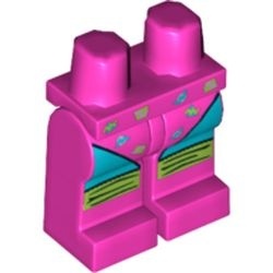 970c00pb0123-47 Benen met lime warmers (col05-10/col074) roze, donker NIEUW *2B000