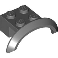 98282-85 Spatbord/sierboog 4 x 2 1/2 x 1 (LAGE boog) grijs, donker (blauwachtig) NIEUW *1B001