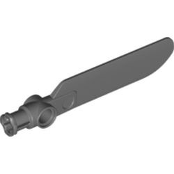 99012-85G Technic rotorblad met pinconnector einde grijs, donker (blauwachtig) gebruikt *