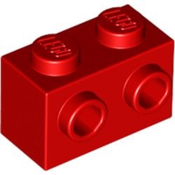 11211-5 Steen 1x2 met noppen aan één zijde rood NIEUW *1B038