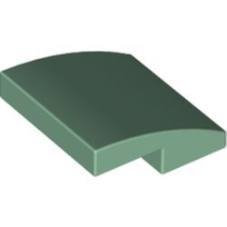 15068-48 Dakpan rond 2x2x2/3 geen noppen afgerond groen, zandkleurig NIEUW *1B102