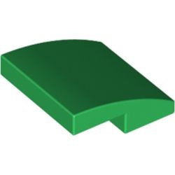 15068-6G Dakpan rond 2x2x2/3 geen noppen afgerond groen gebruikt *1D037