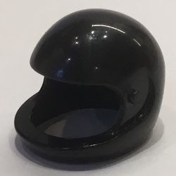 2715-11G Technic, Helm voor GROTE technic figuren (zonder vizier) zwart gebruikt *0D000