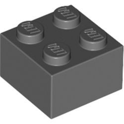 3003-85G Steen 2x2 grijs, donker (blauwachtig) gebruikt *1A051
