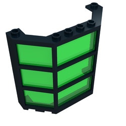 30185c05-11G Erker 3x8x6 met zwart getint glas zie ook 30181 zwart gebruikt *